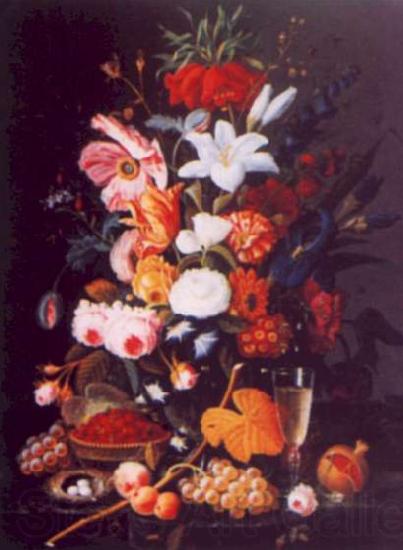 Severin Roesen Floral Still Life Norge oil painting art